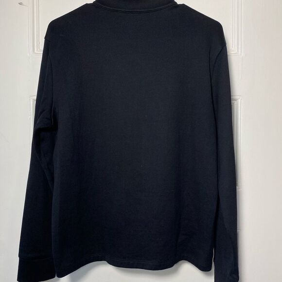 Hugo Boss | Men's Quarter Zip Mock Neck Sweater Black Sz Medium - Picture 10 of 12